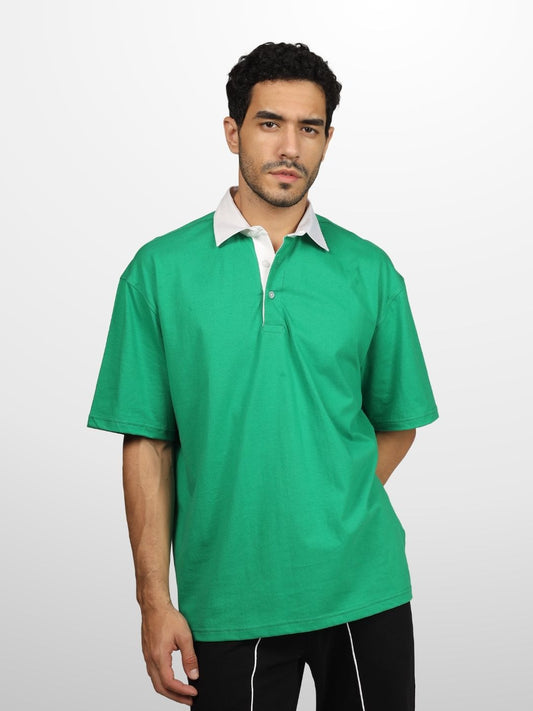 green oversized polo t shirt