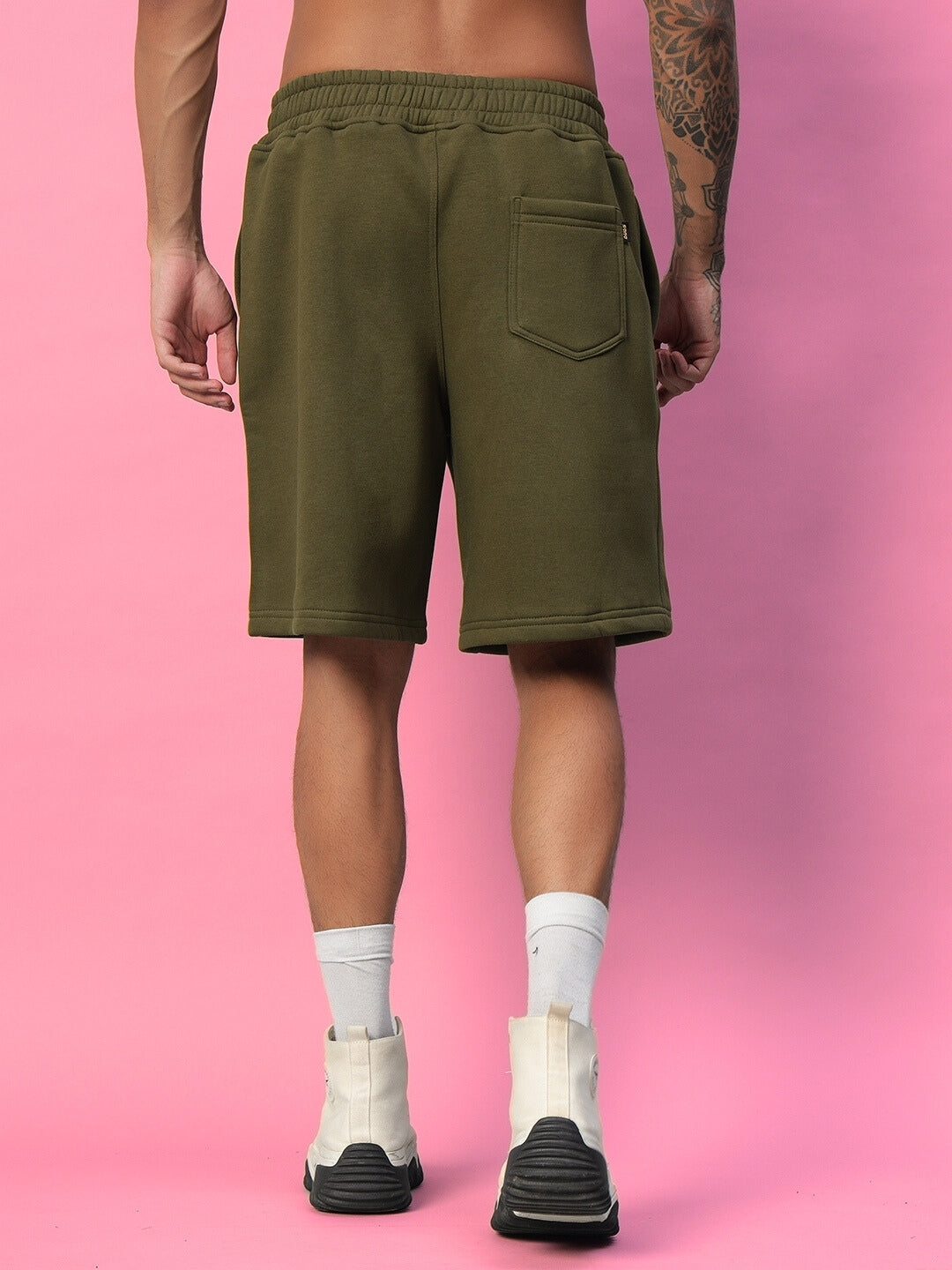 Opera Fleece Shorts (Olive Green)