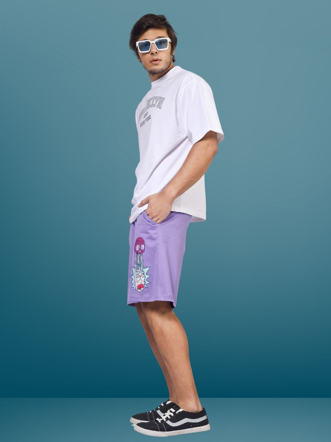 Morty-Fied Regular Fit Shorts (Lavender) - Wearduds