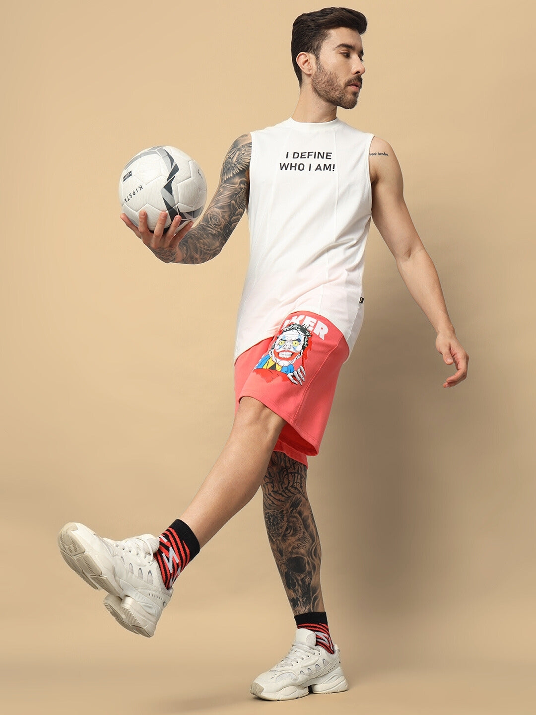 Joker Regular Fit Shorts (Pantone Peach)