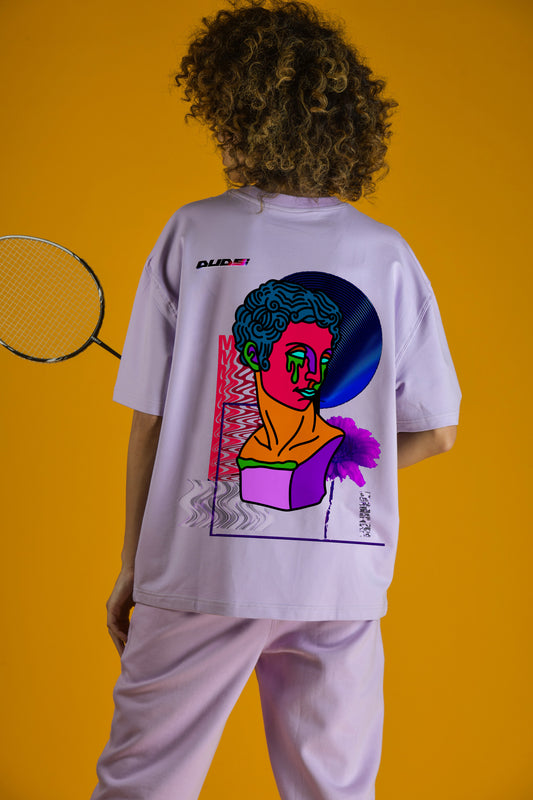drip god over sized t shirt lavender