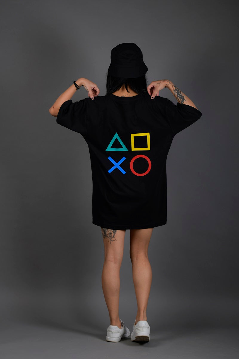 Play Station Over-Sized T-Shirt (Black) - Wearduds