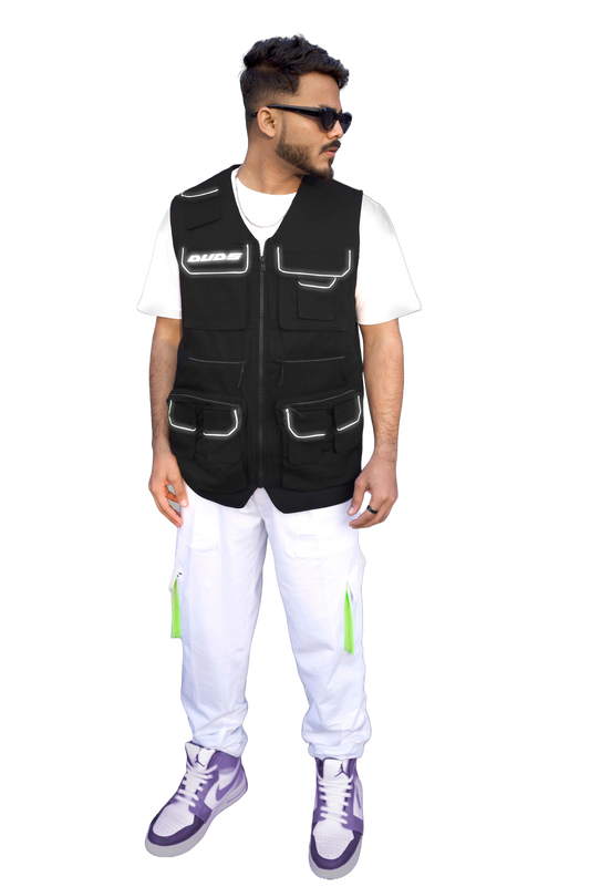 multi pockets reflector cargo vest