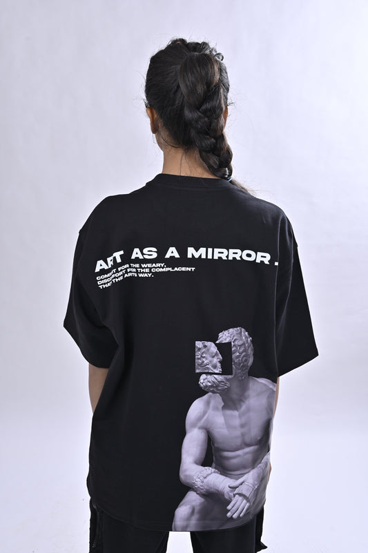 art as a mirror over sized t shirt