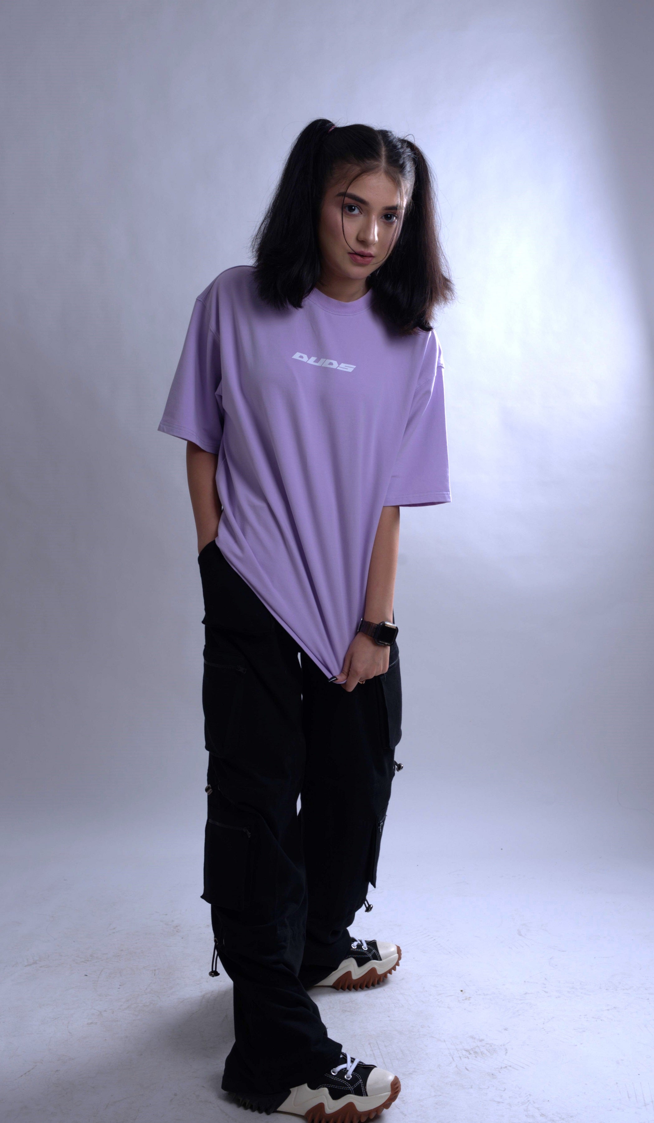 Comfort And Discomfort Over-Sized T-Shirt (Lilac) - Wearduds