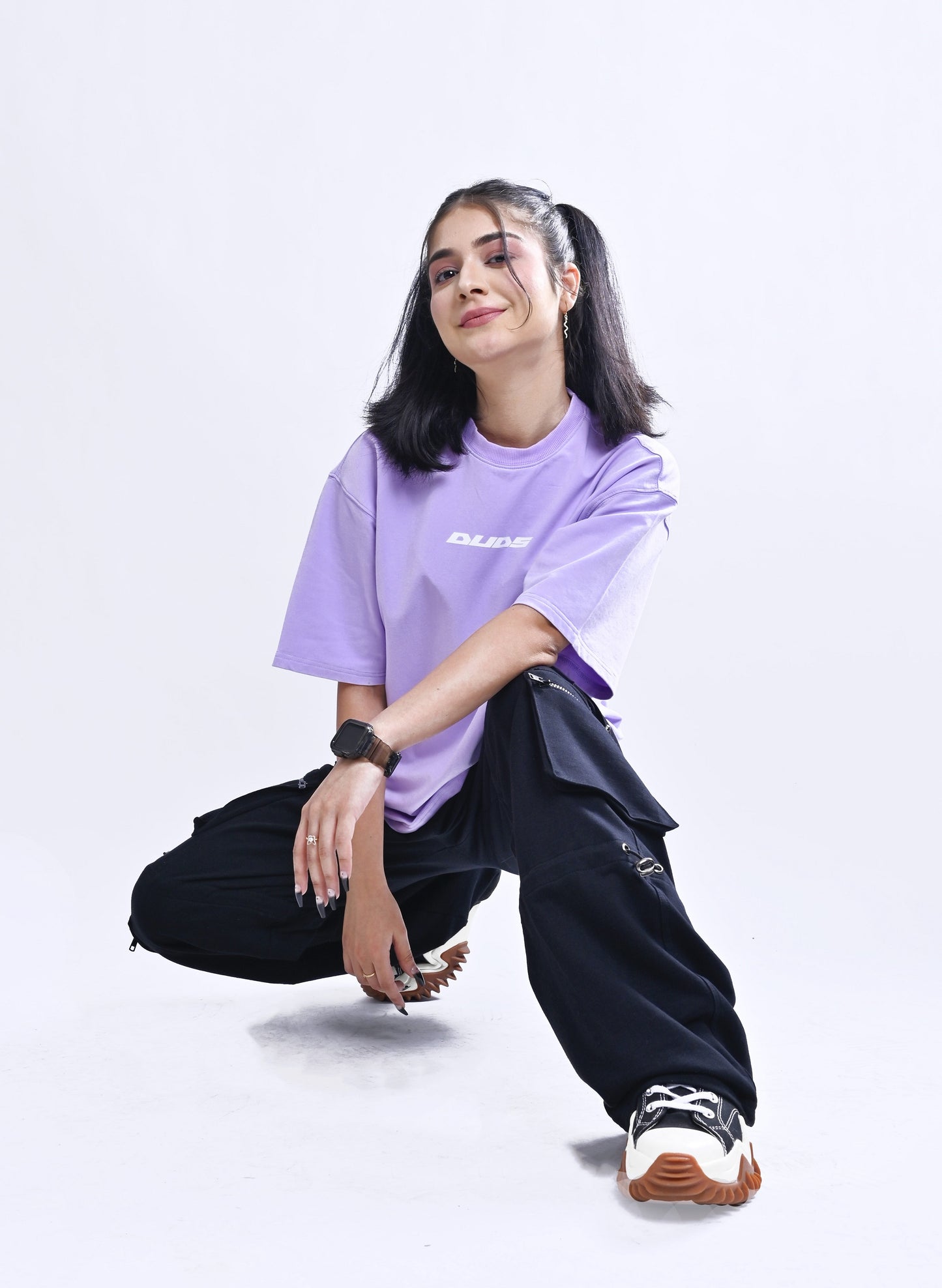 Balance Over-Sized T-Shirt (Lilac) - Wearduds