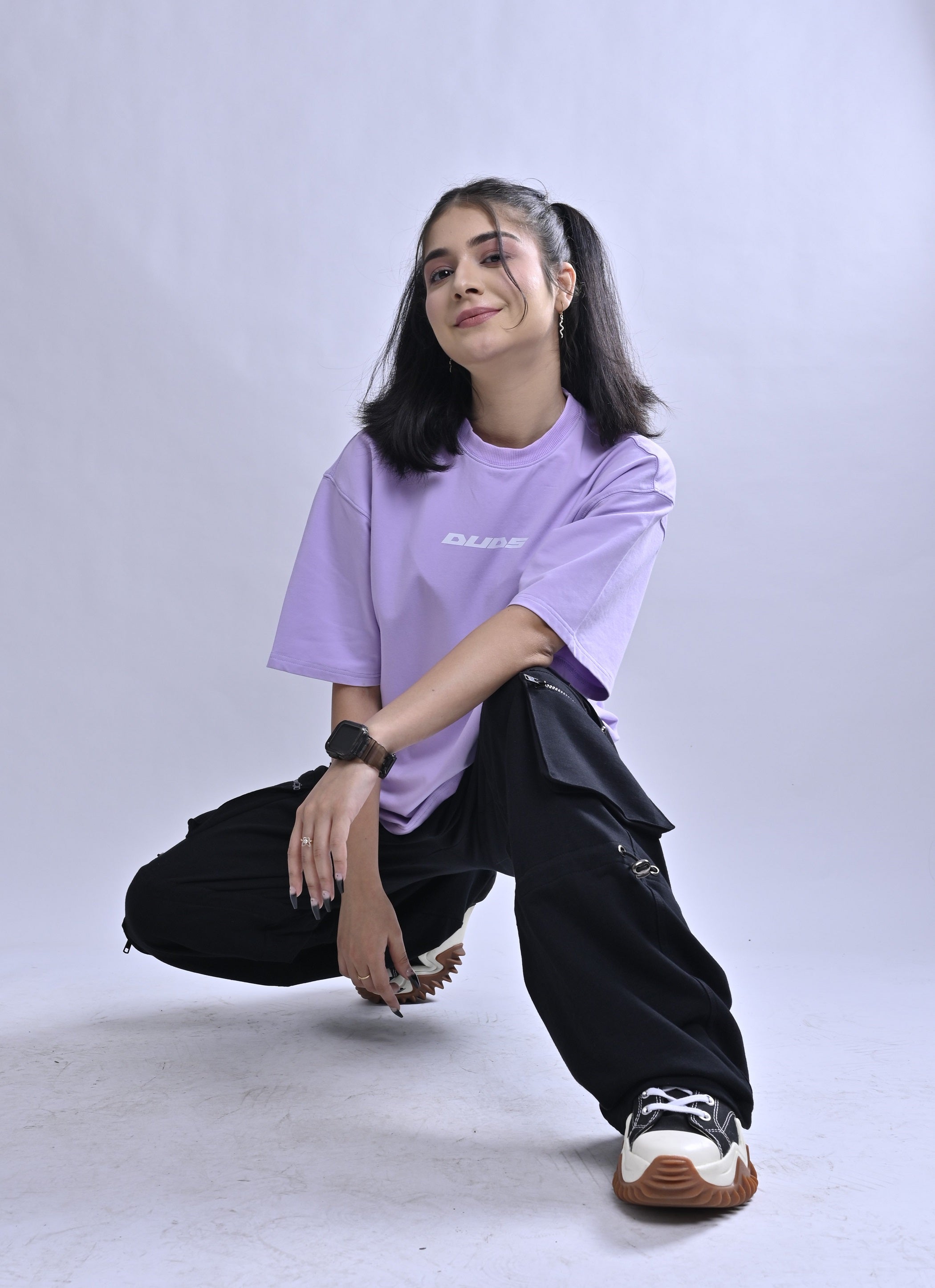 Comfort And Discomfort Over-Sized T-Shirt (Lilac) - Wearduds