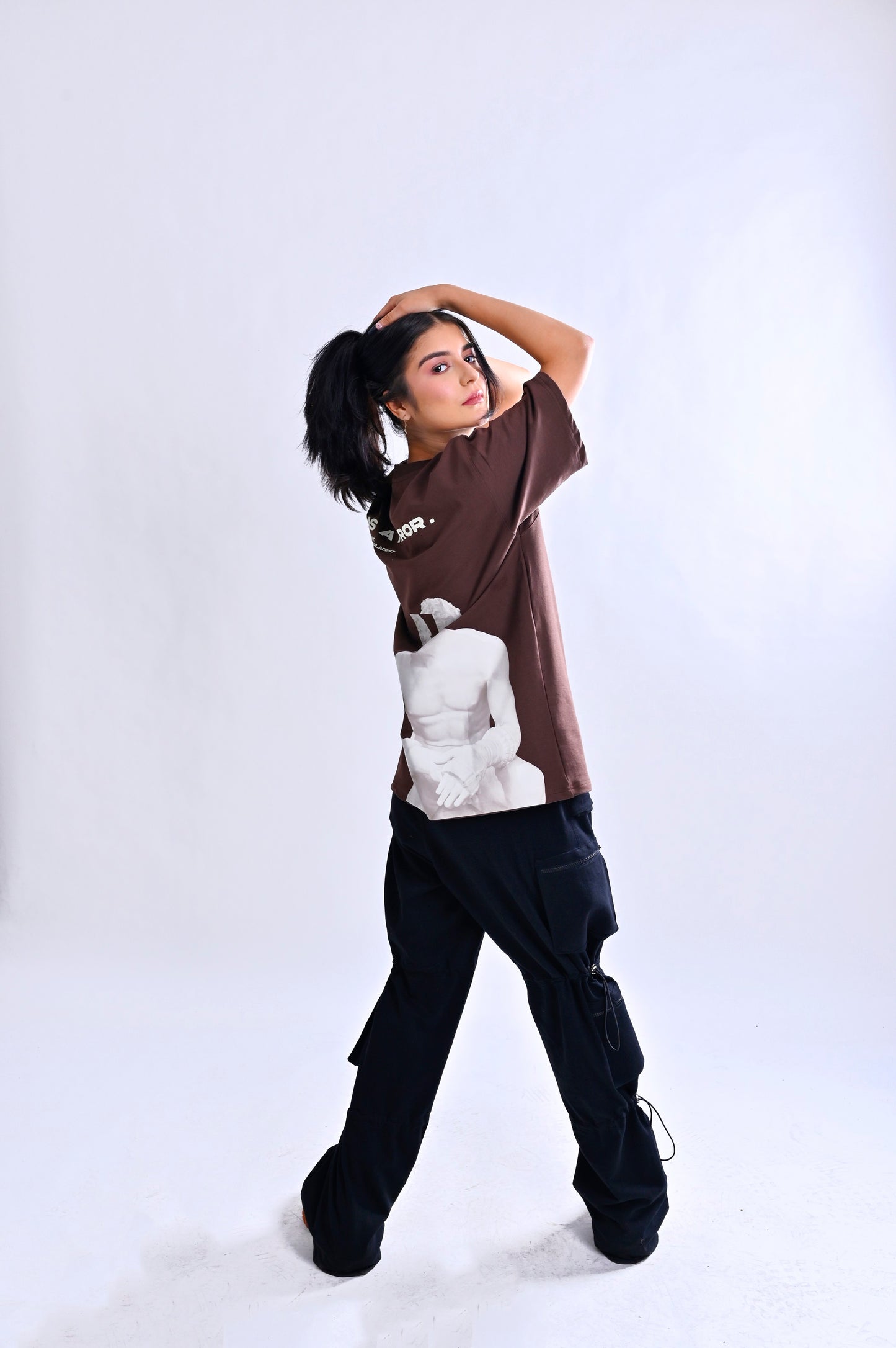 Art as a Mirror Over-Sized T-Shirt (Brown) - Wearduds