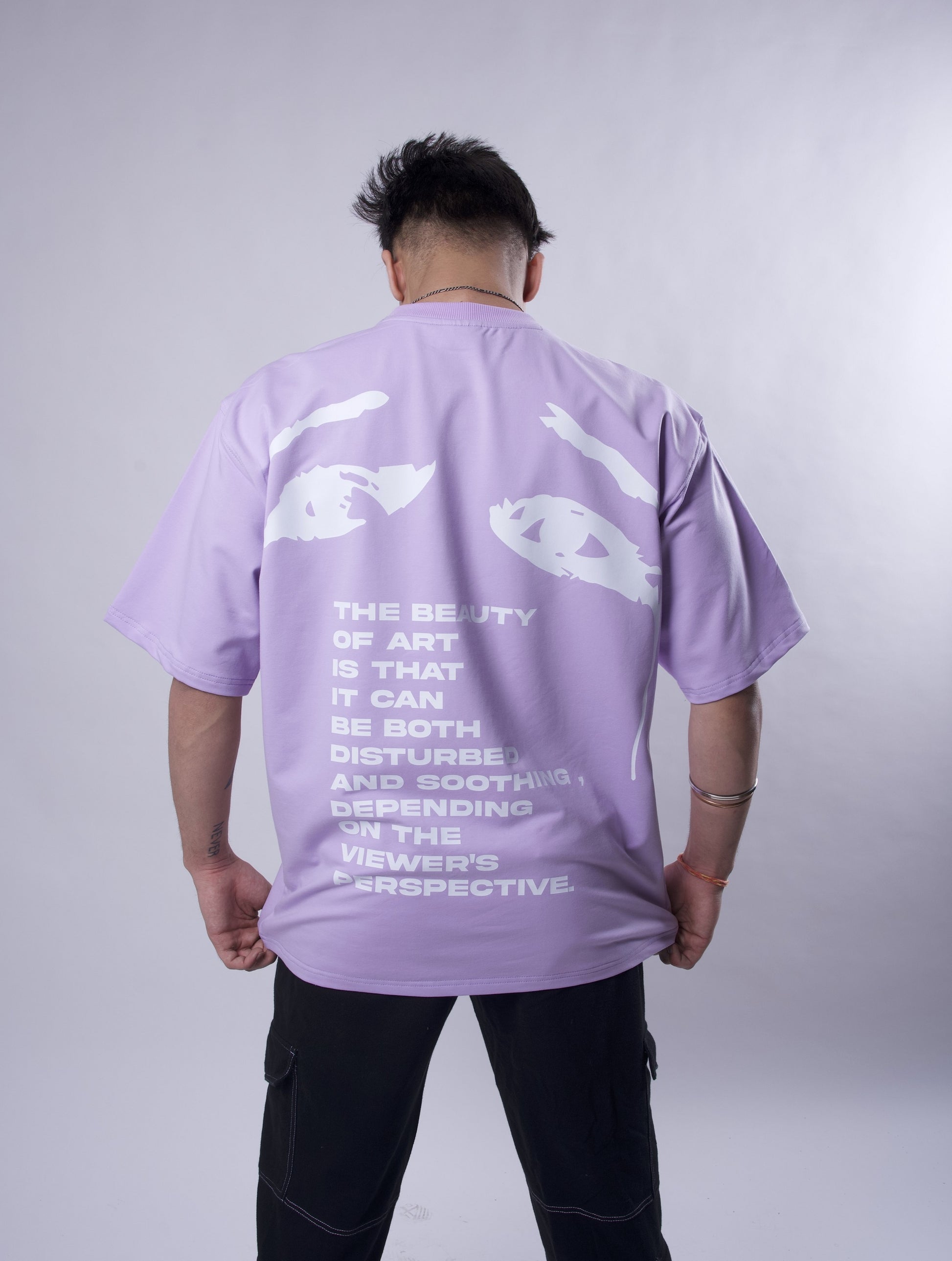 Beauty of Art Over-Sized T-Shirt (Lilac) - Wearduds