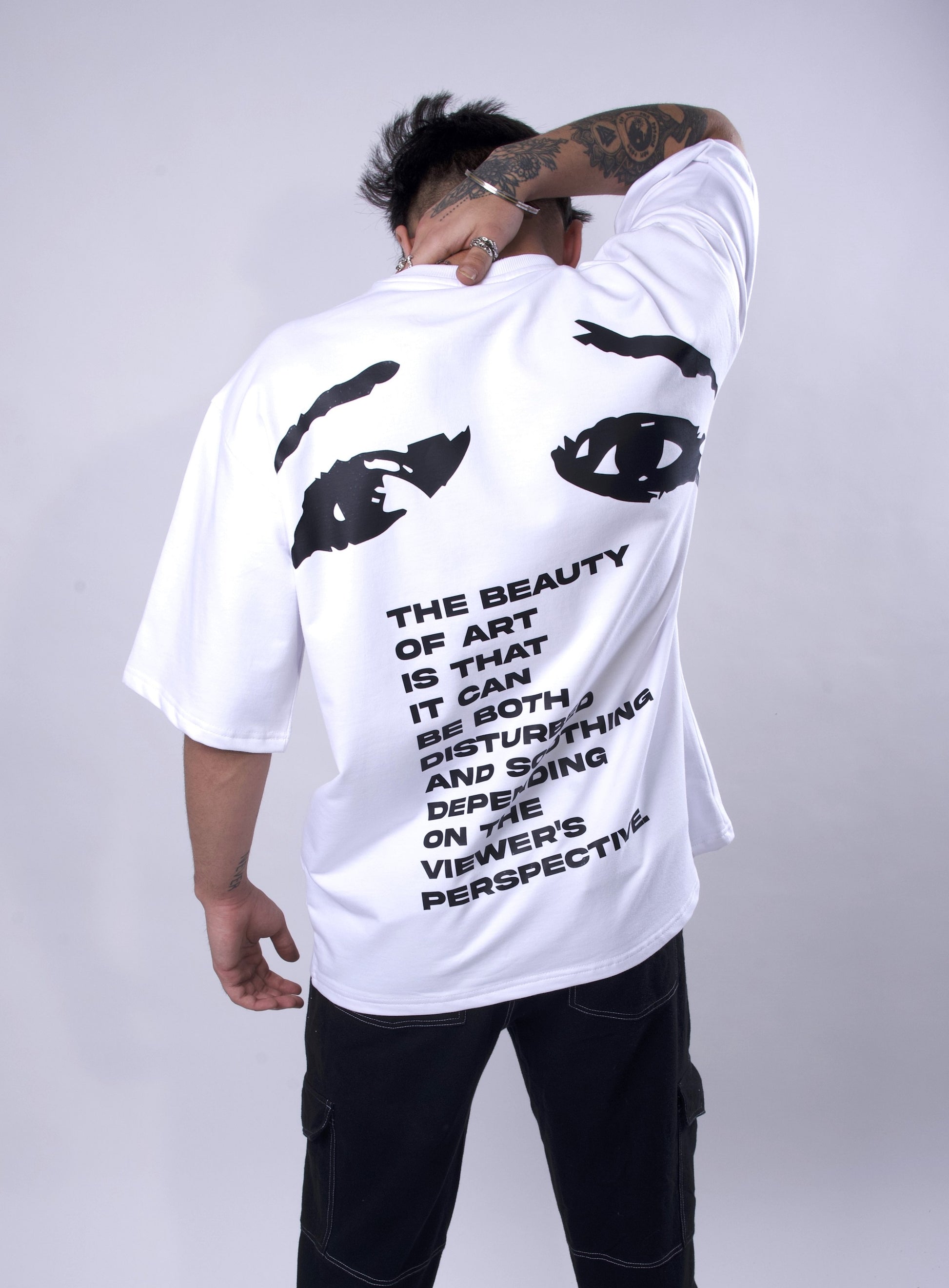 Beauty of Art Over-Sized T-Shirt (White) - Wearduds