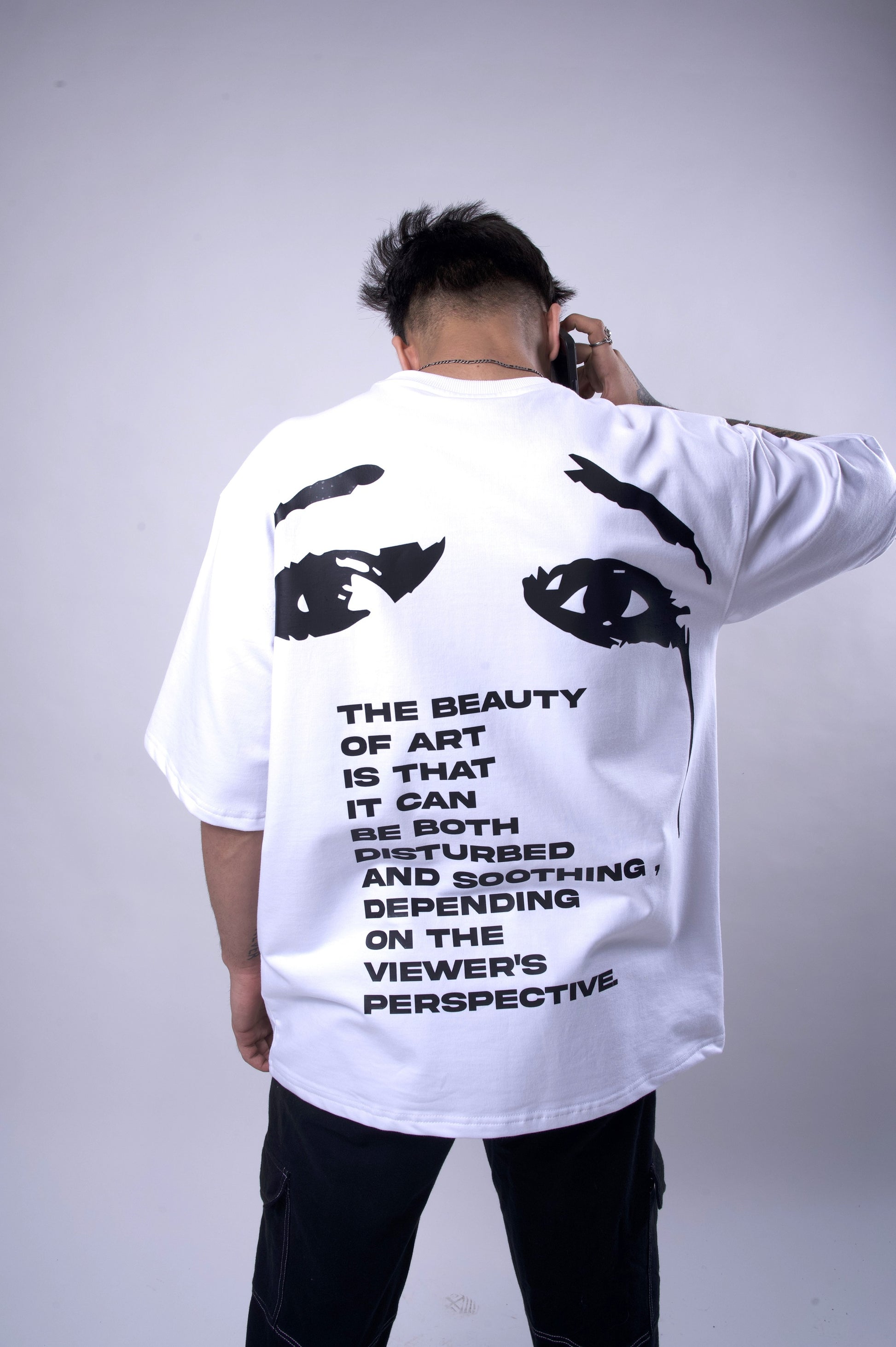 Beauty of Art Over-Sized T-Shirt (White) - Wearduds