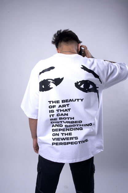 Beauty of Art Over-Sized T-Shirt (White) - Wearduds