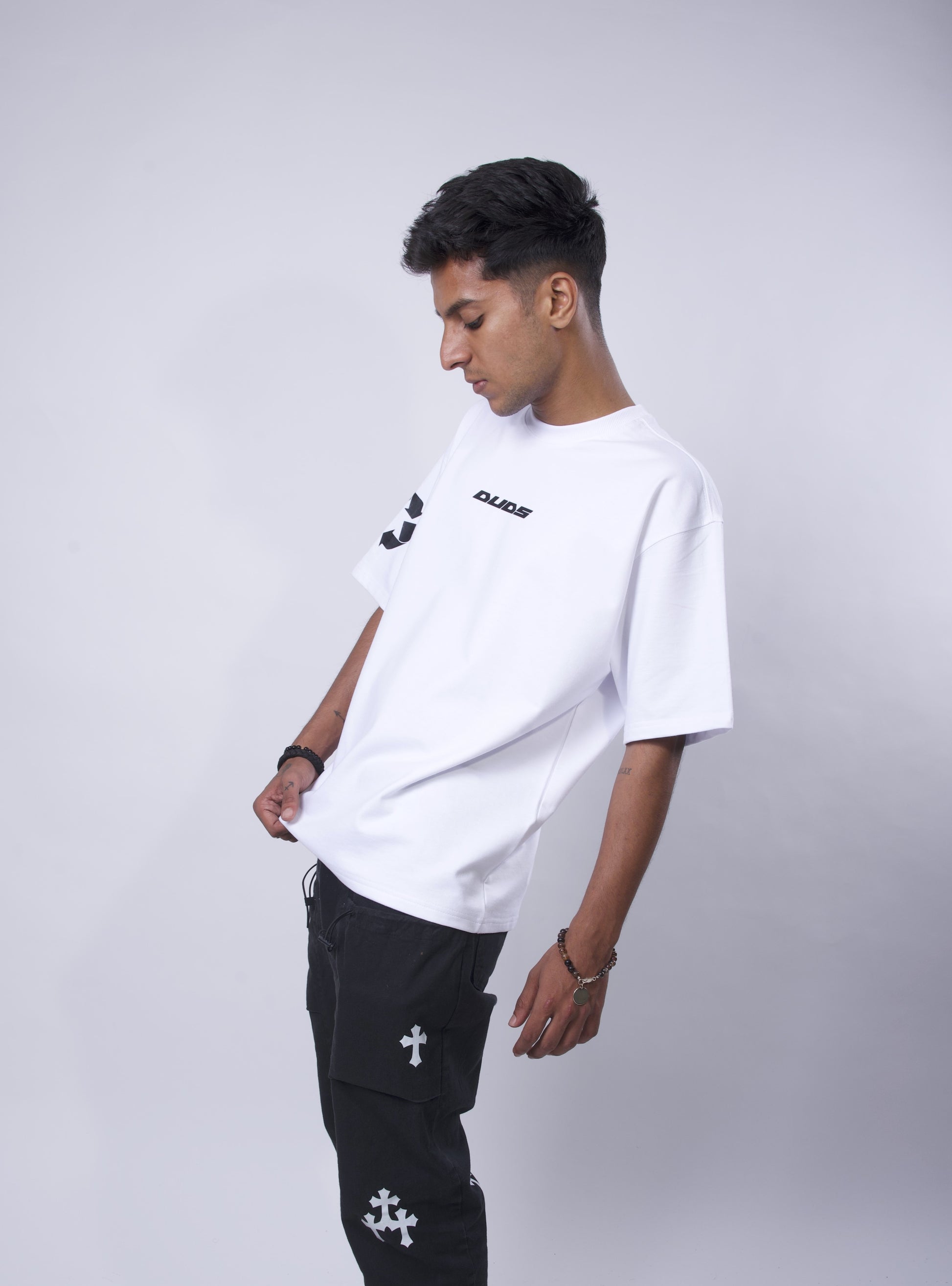Comfort And Discomfort Over-Sized T-Shirt (White) - Wearduds