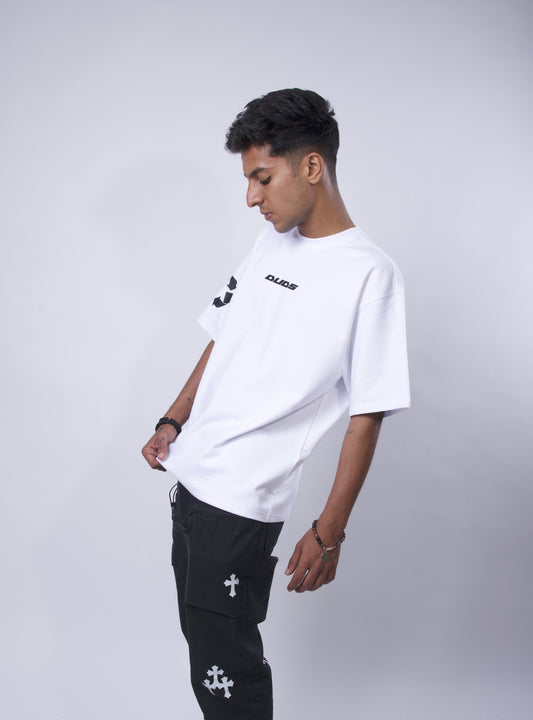comfort and discomfort over sized t shirt white