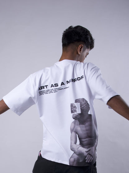 Art as a Mirror Over-Sized T-Shirt (White) - Wearduds