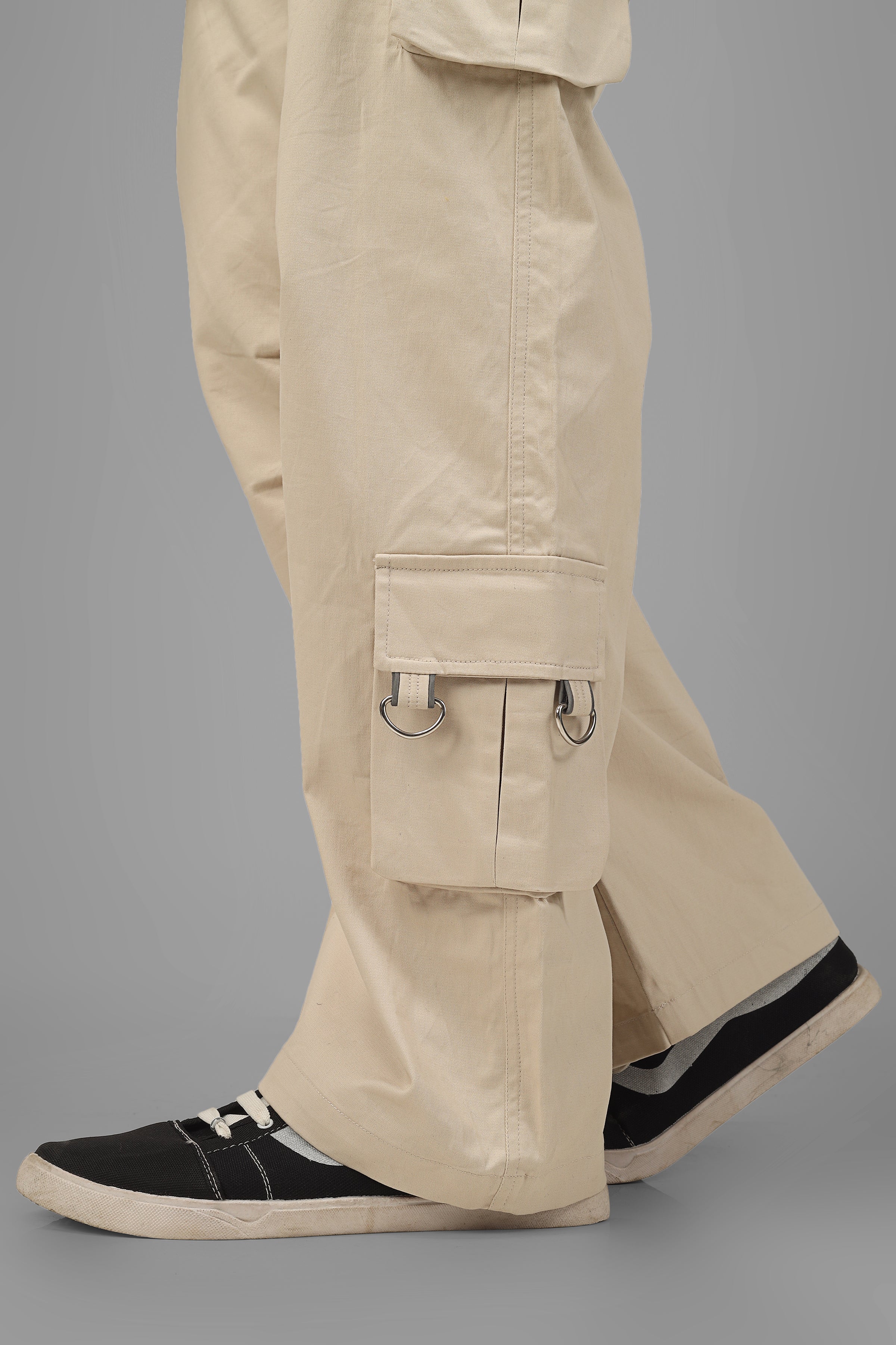 Arcadia White 6 Pocket Cargo Pants With Buckle & Reflector - Wearduds