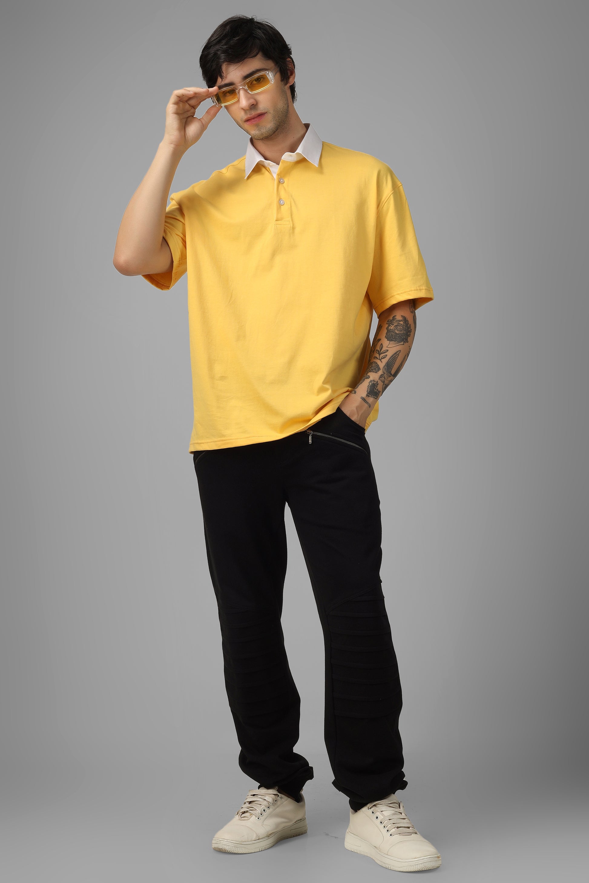 Yellow Oversized Polo T-Shirt - Wearduds