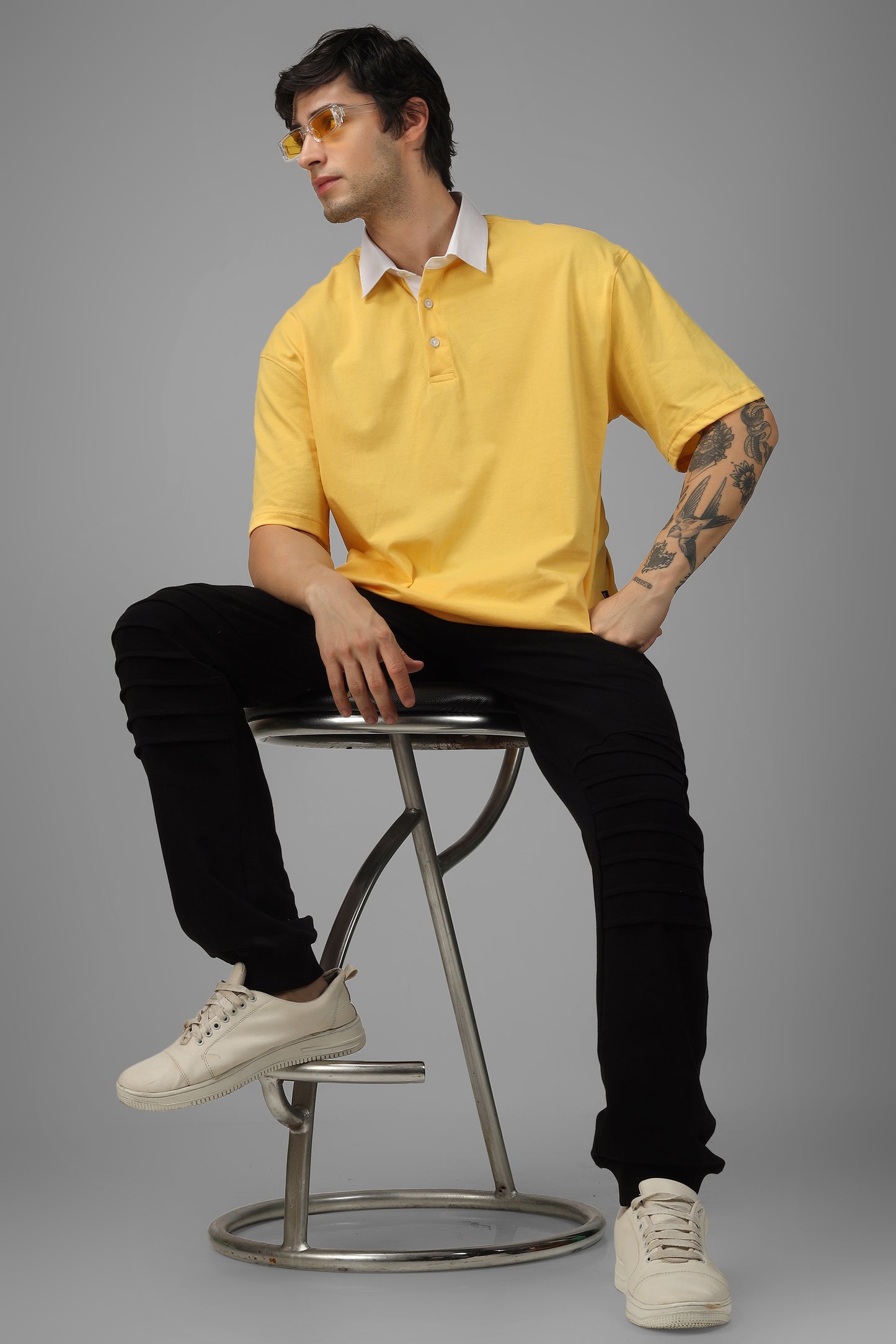 Yellow Oversized Polo T-Shirt - Wearduds