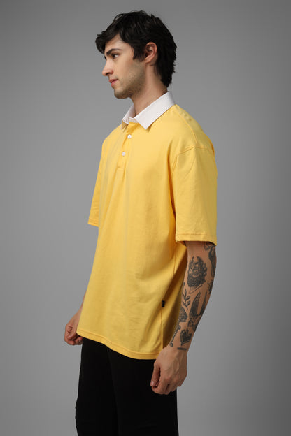 Yellow Oversized Polo T-Shirt - Wearduds