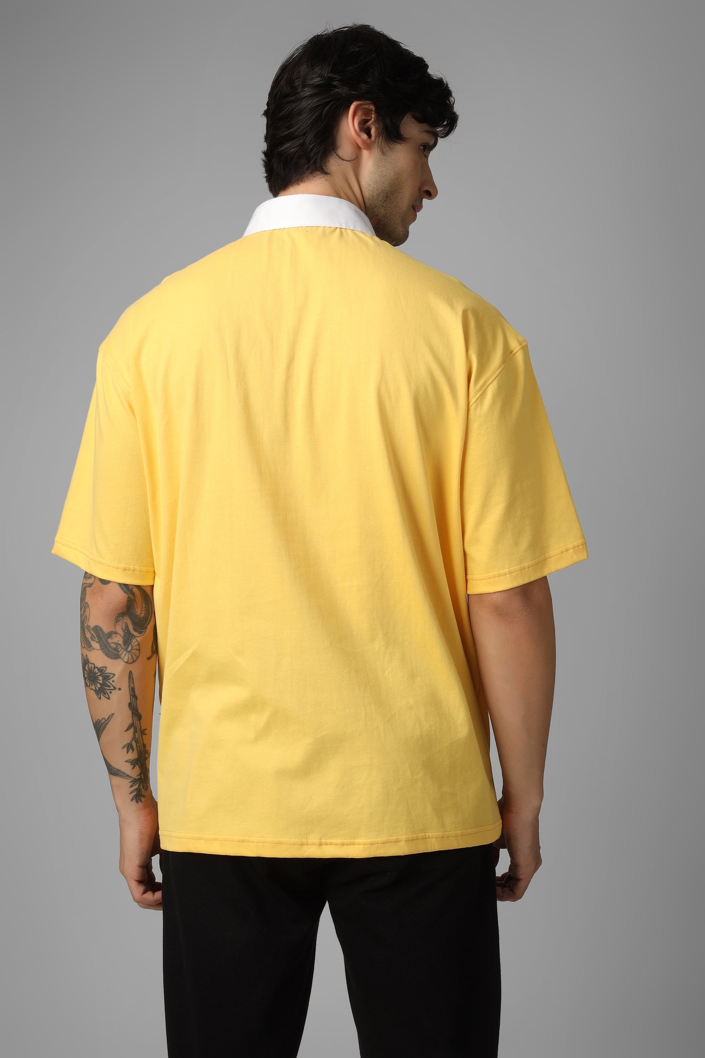 Yellow Oversized Polo T-Shirt - Wearduds