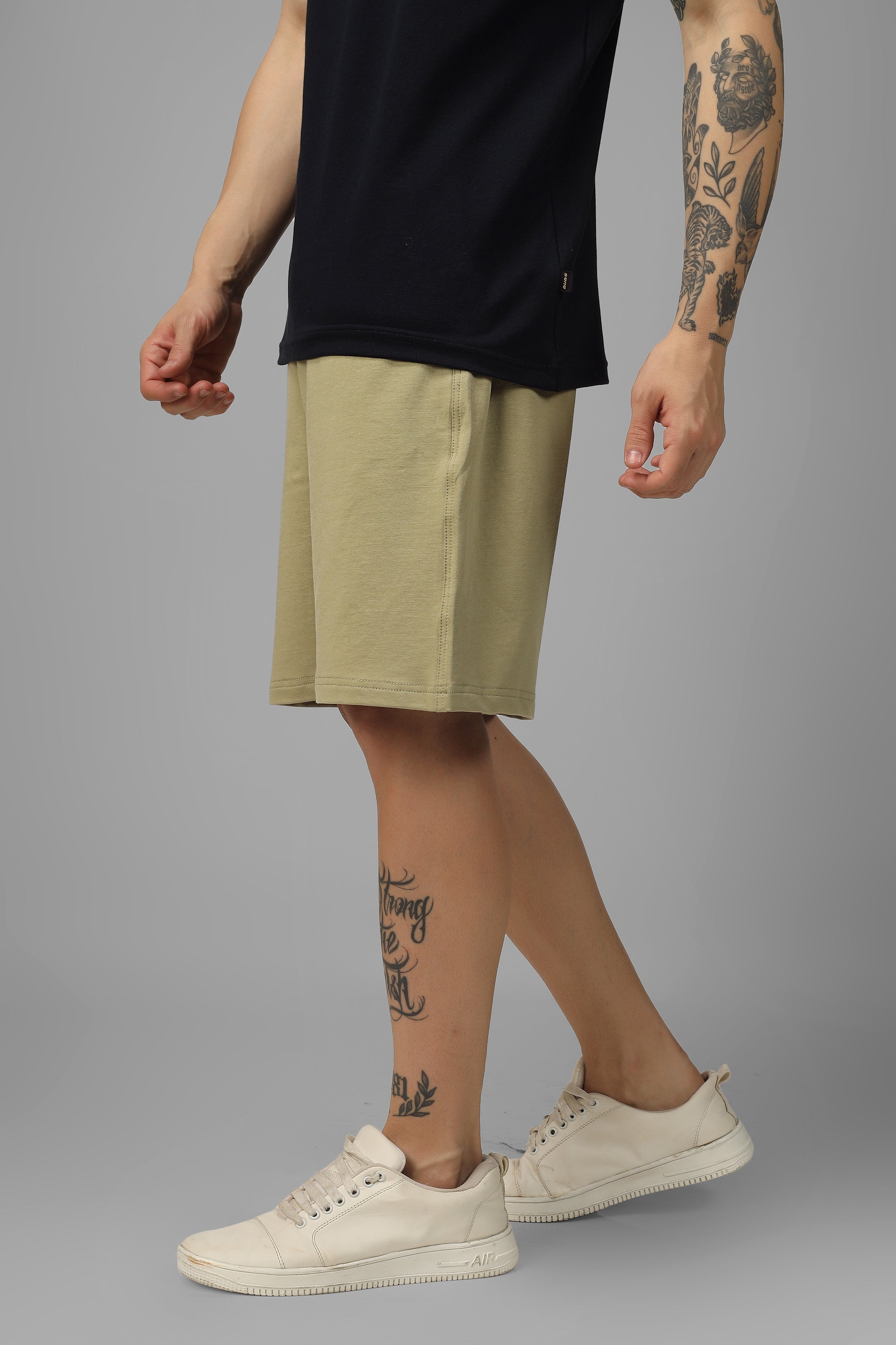 Regular Fit Shorts (Gravel Green) - Wearduds