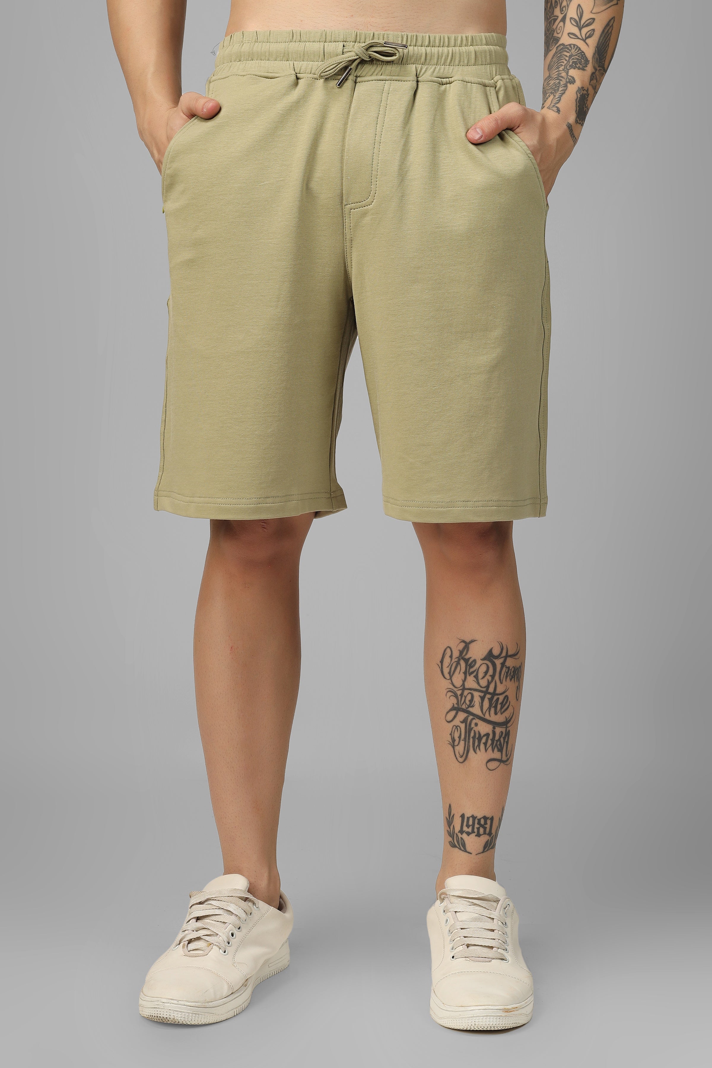 Regular Fit Shorts (Gravel Green) - Wearduds