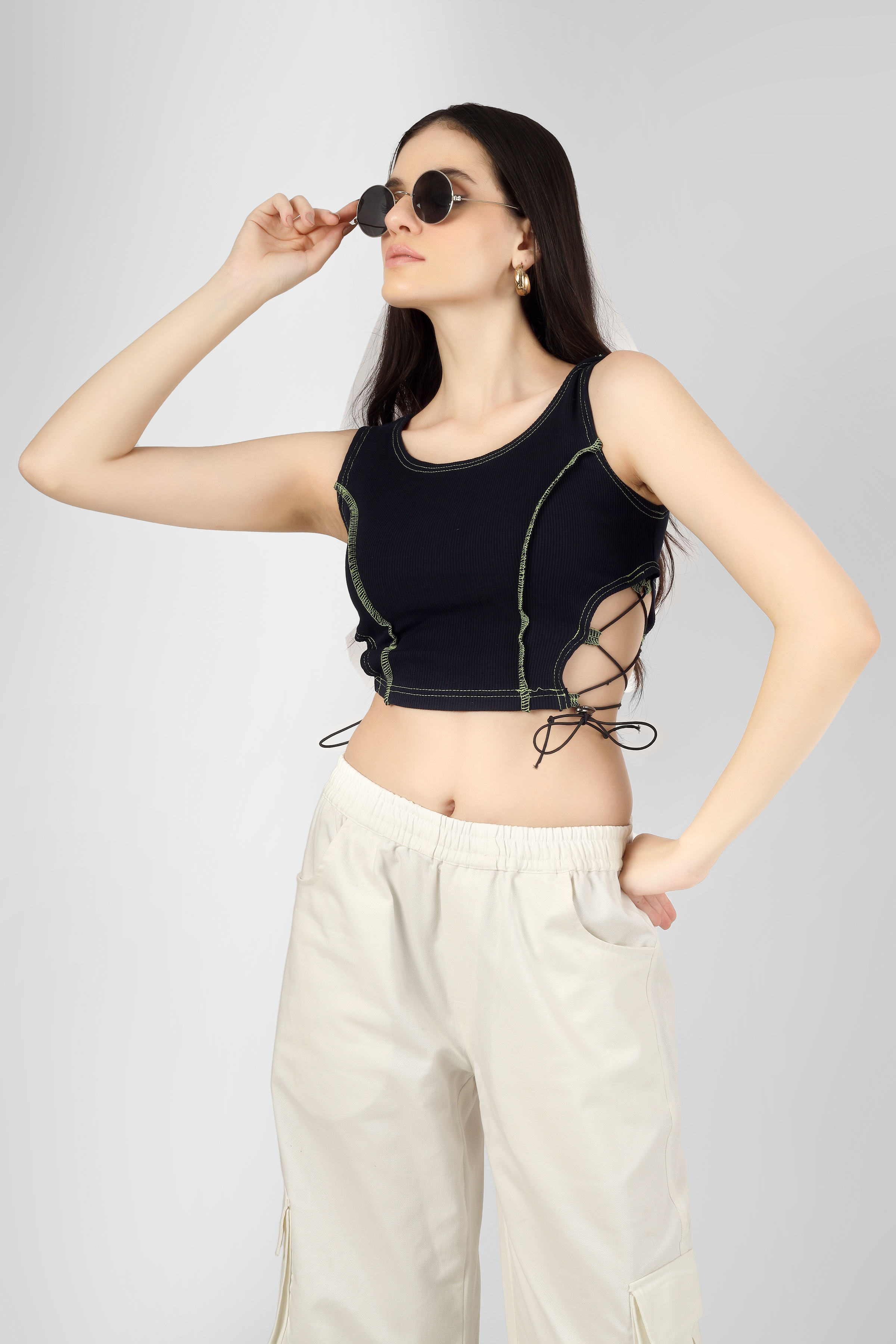 Designer Drawstring Crop Top - Wearduds