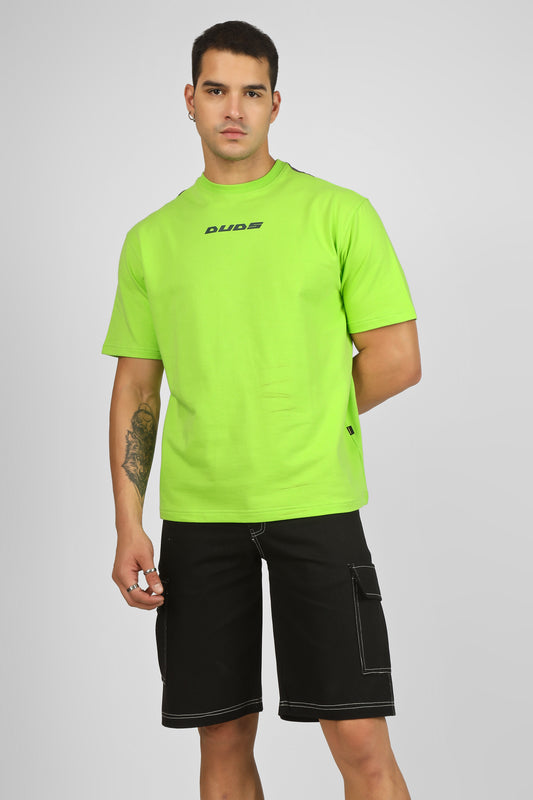 duds delight over sized t shirt neon green