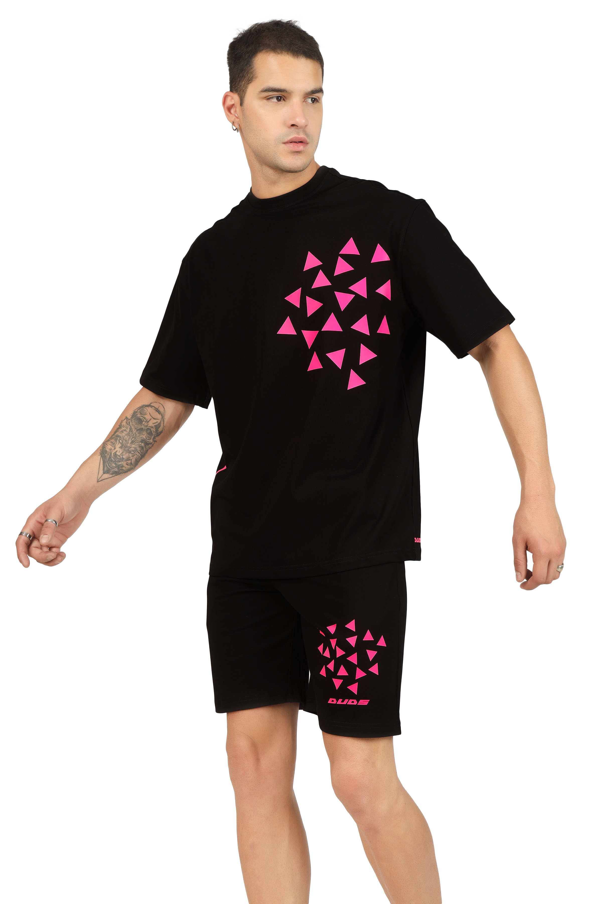 Star-Dust Over-Sized T-Shirt (Black) - Wearduds