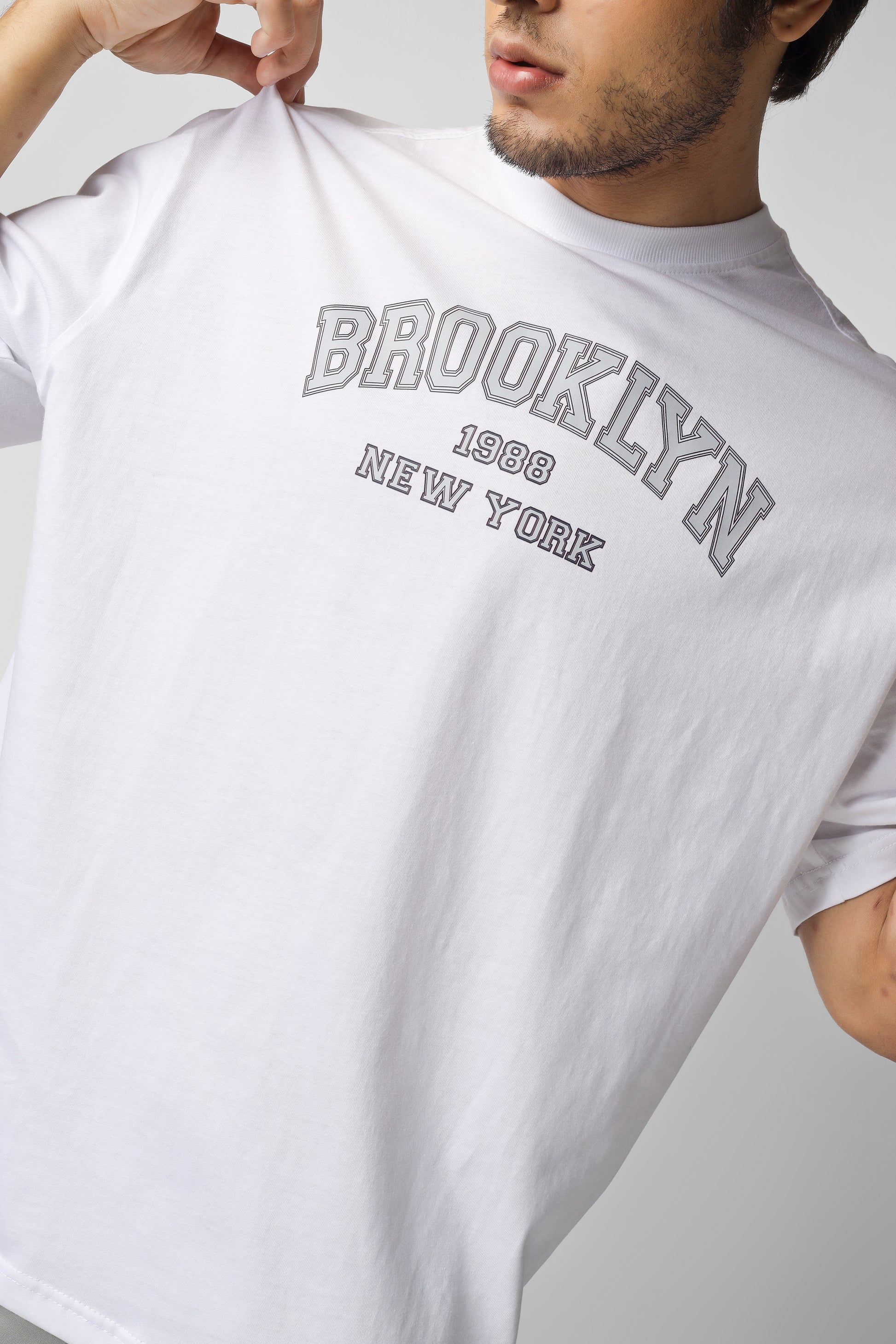 Brooklyn Co-Ord Set (White & Grey) - Wearduds