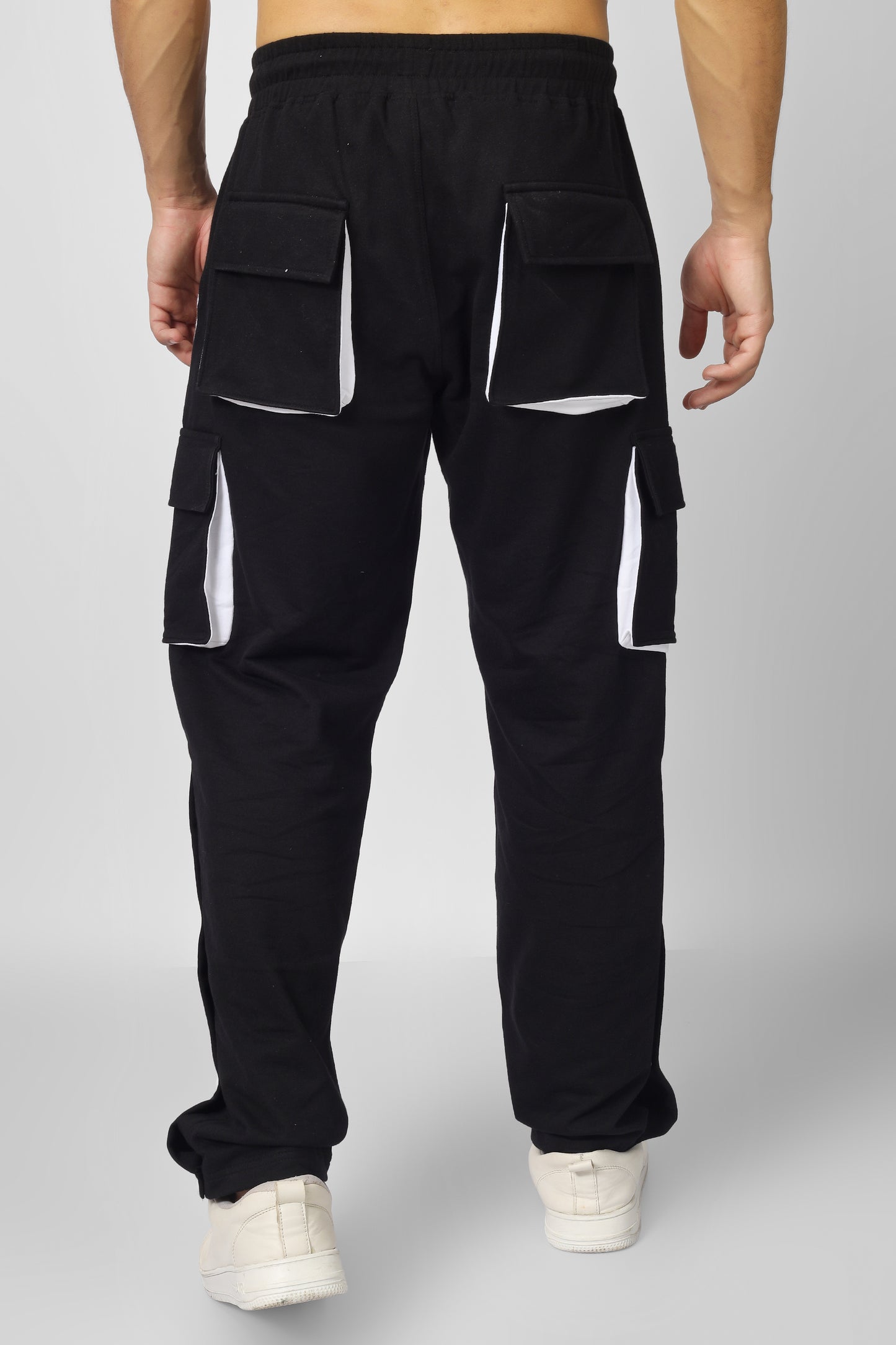 6 Pocket Cargo Pant Black & White Highlighter - Wearduds