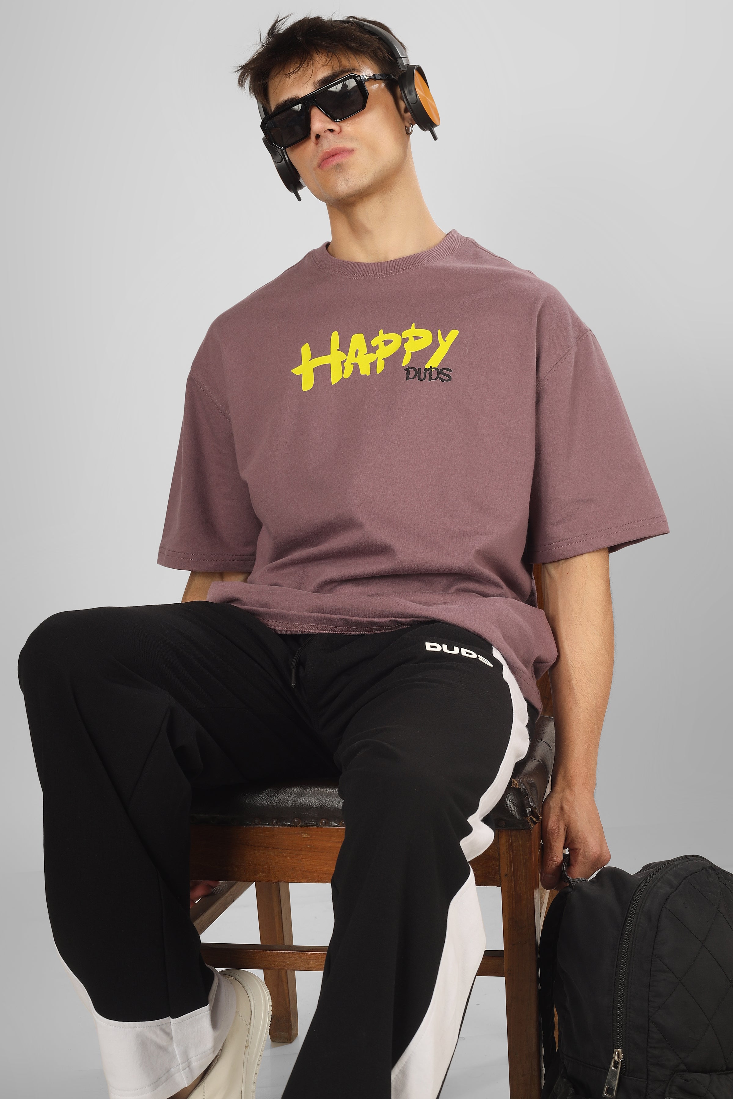 Happy Duds Over-Sized T-Shirt (Chinese Voilet)