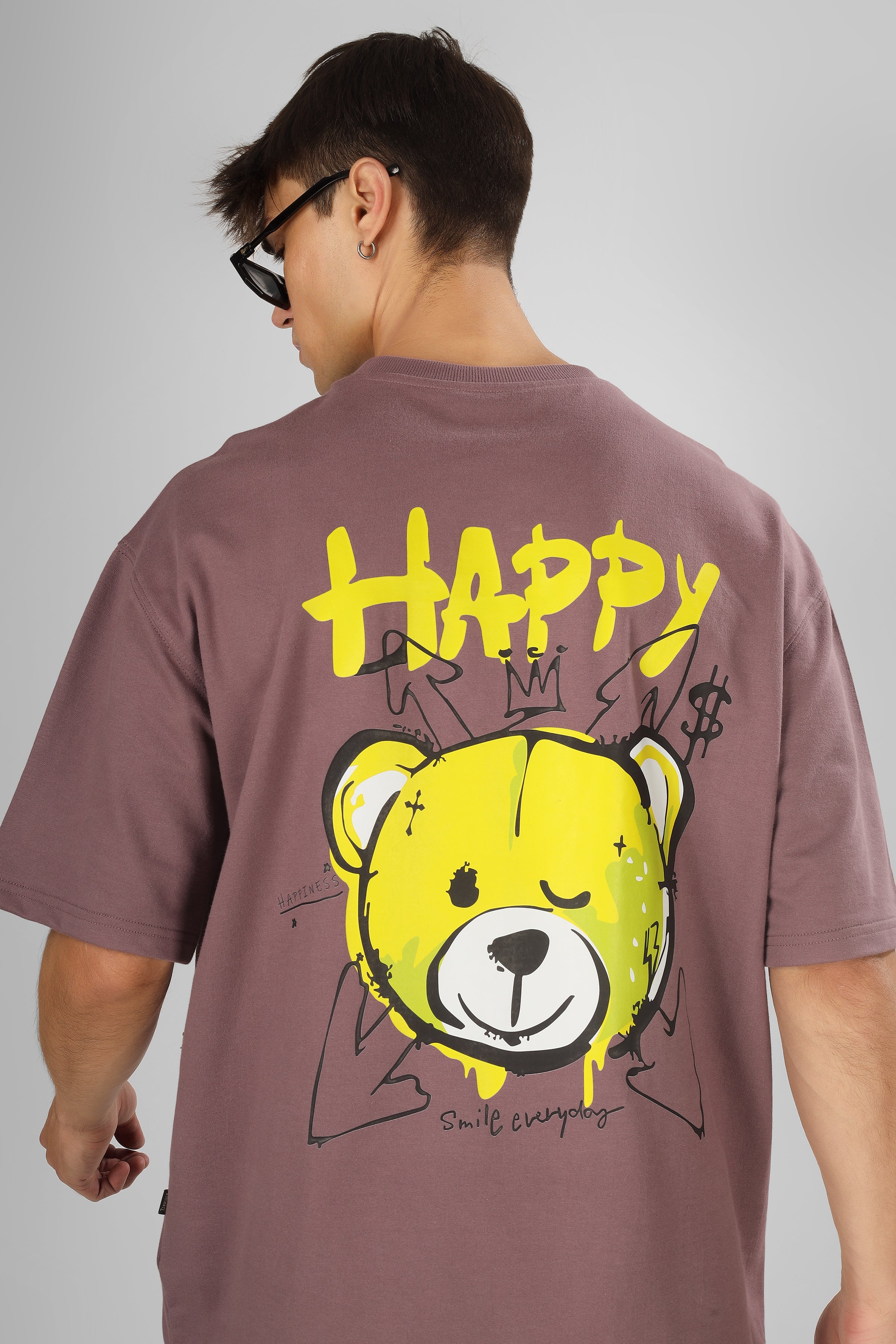 Happy Duds Over-Sized T-Shirt (Chinese Voilet)