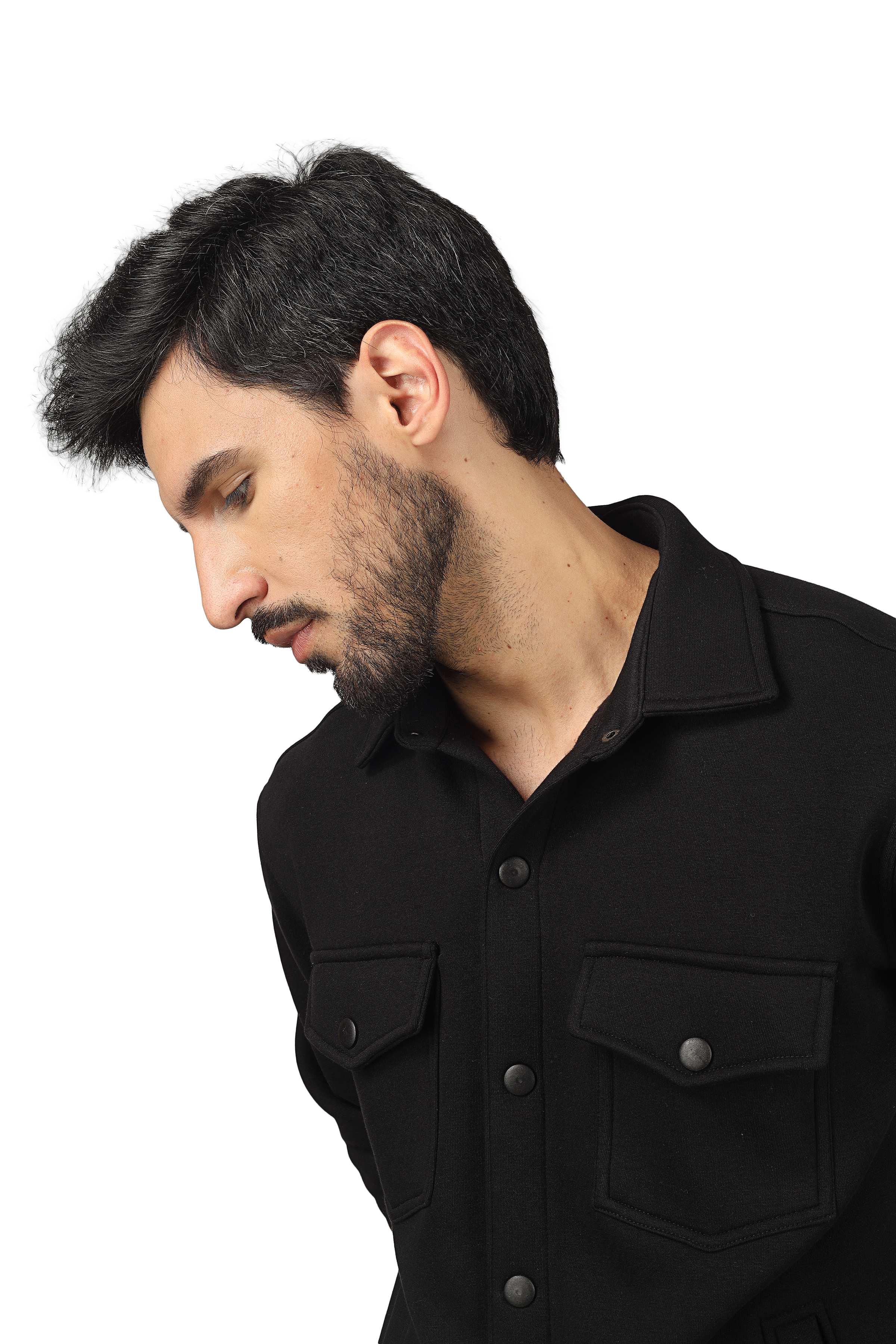 Black Relaxed Fit Overshirt - Wearduds