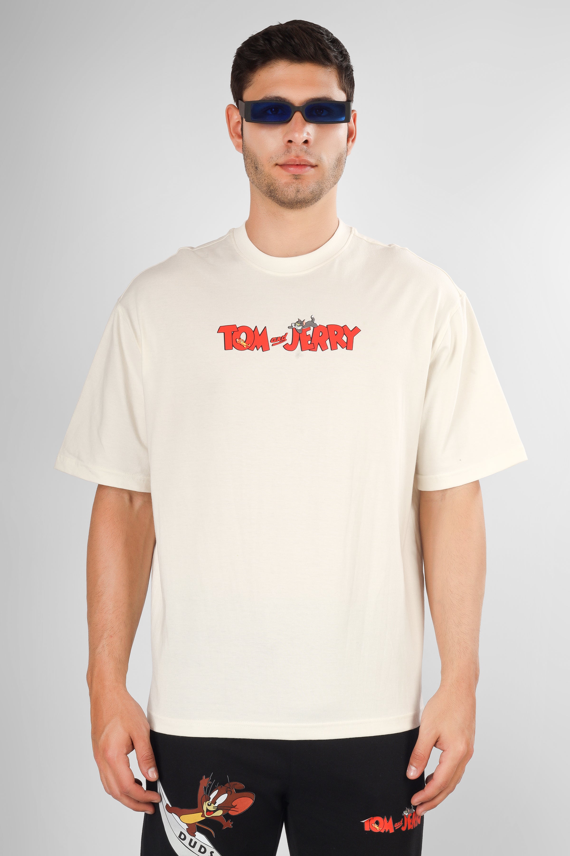 Tom & Jerry  Over-Sized T-Shirt (Cream)