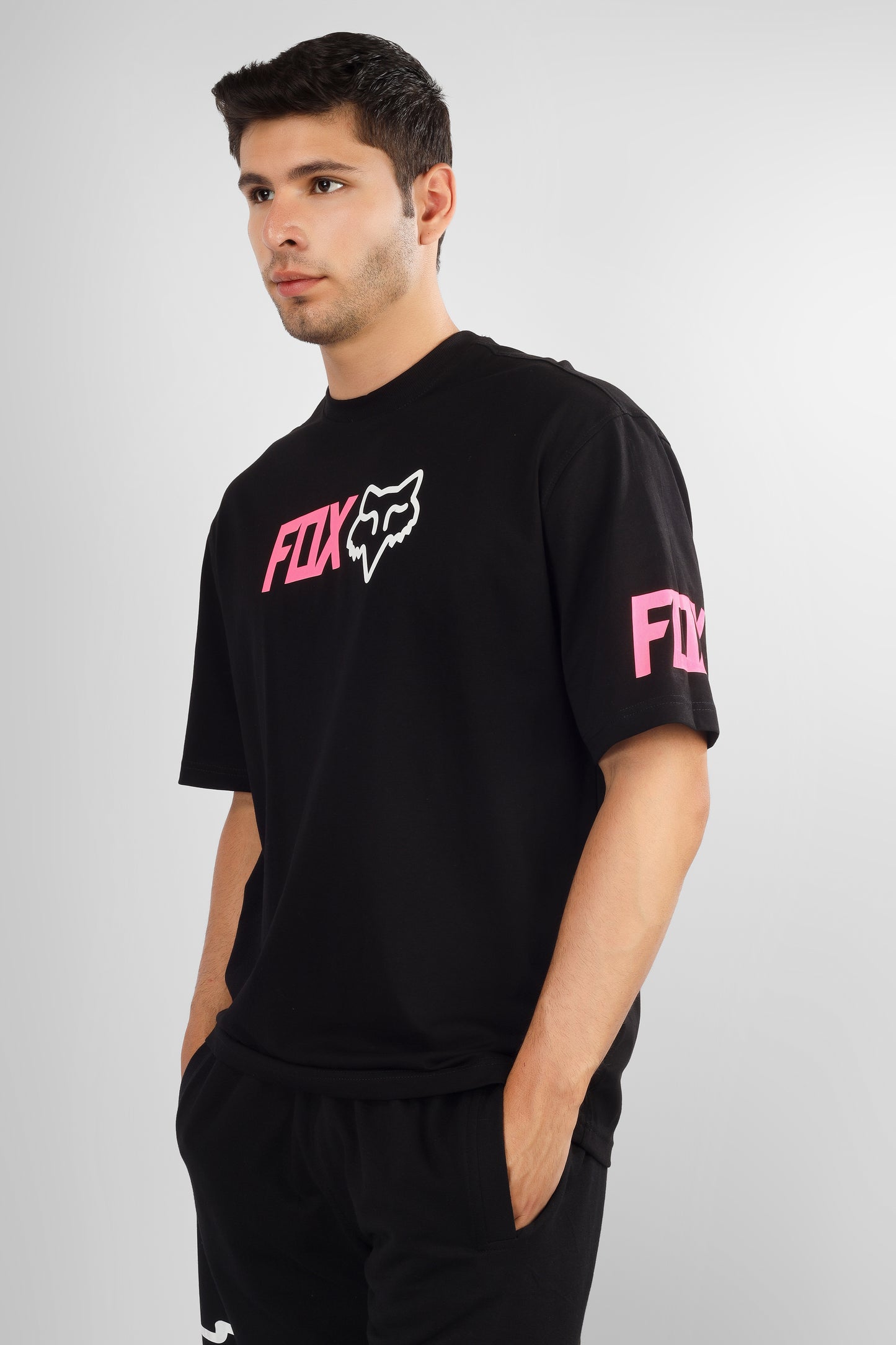 Fox Over-Sized T-Shirt (Black)