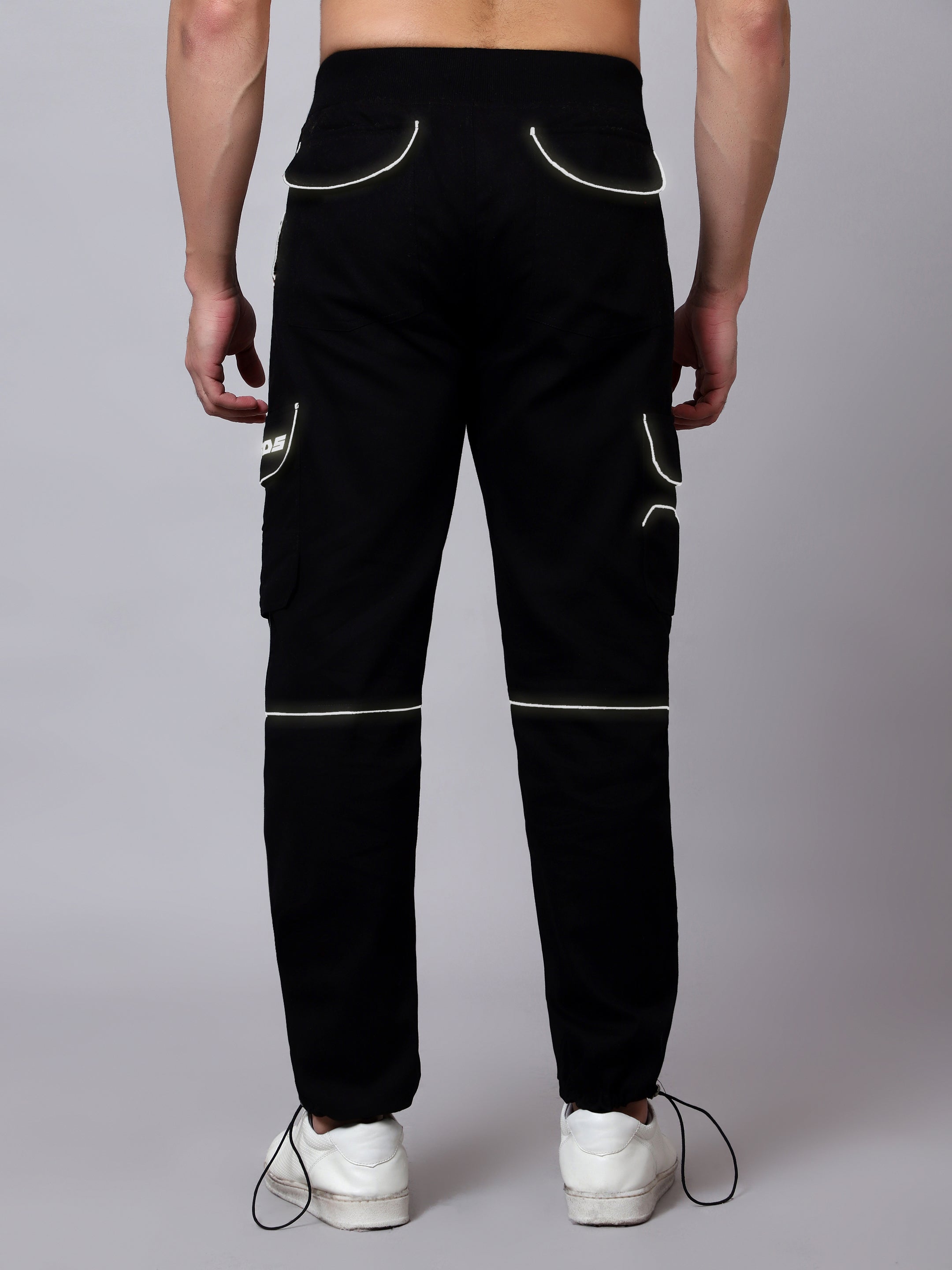 Black Reflective Cargo pant - Wearduds