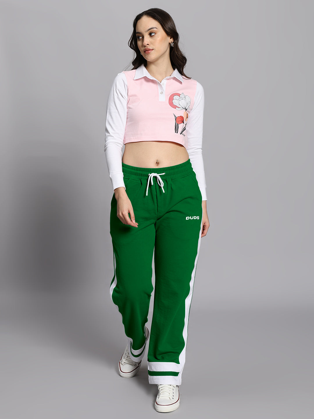 WOMEN'S FLORA CO-ORD SET (PINK GREEN)