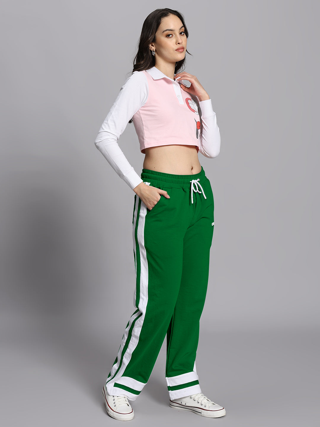 WOMEN'S FLORA CO-ORD SET (PINK GREEN)