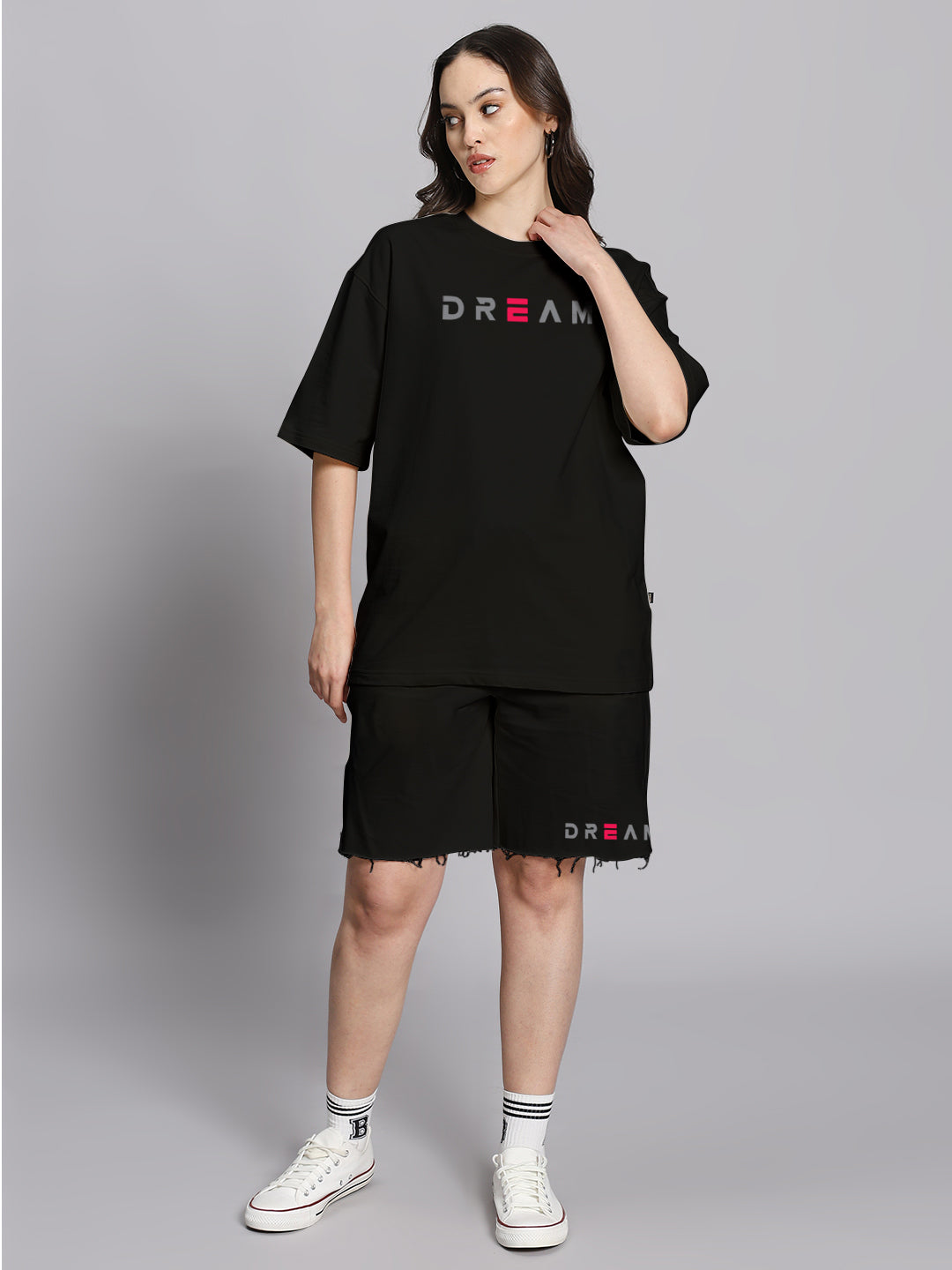 WOMEN'SFANCY DREAM CO-ORD SET (BLACK)