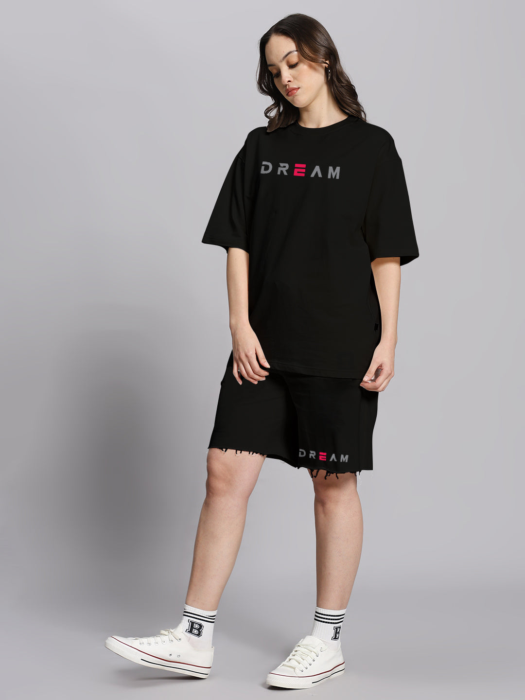 WOMEN'SFANCY DREAM CO-ORD SET (BLACK)