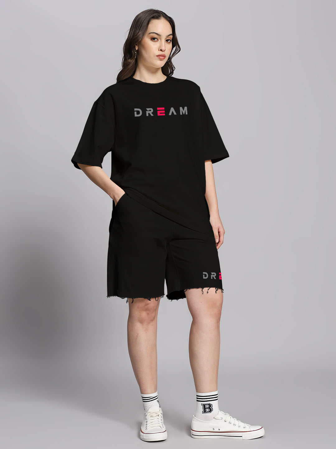 WOMEN'SFANCY DREAM CO-ORD SET (BLACK)