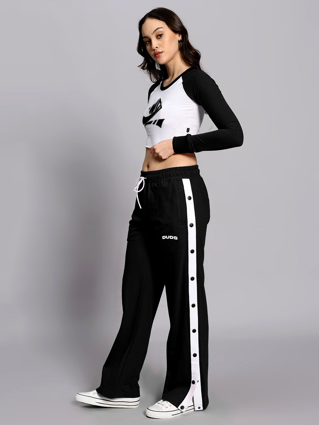 WOMEN'S EZEL CO-ORD SET (BLACK-WHITE)