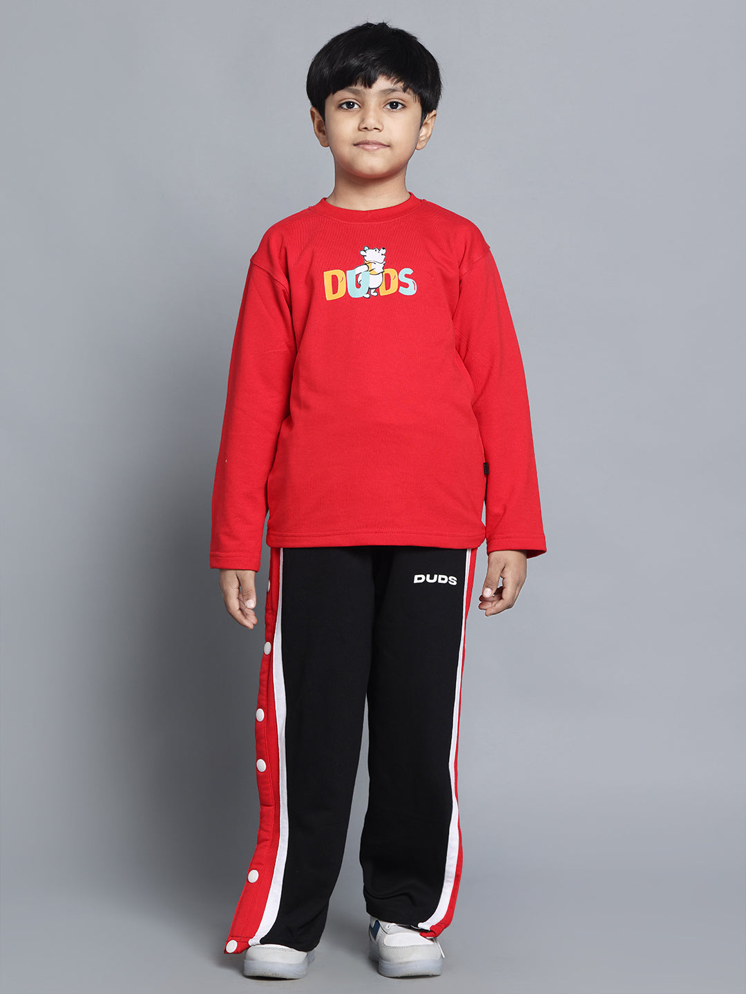 WINNIE CO-ORD FOR BOYS & GIRLS (RED-BLACK)