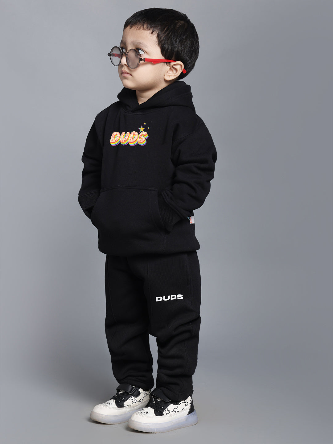 BORN TO SHINE OVERSIZED HOODIE BOYS & GIRLS (BLACK)