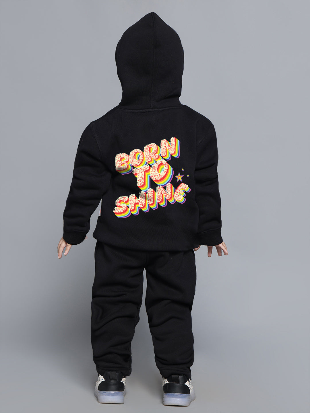 BORN TO SHINE CO-ORD FOR BOYS & GIRLS (BLACK)