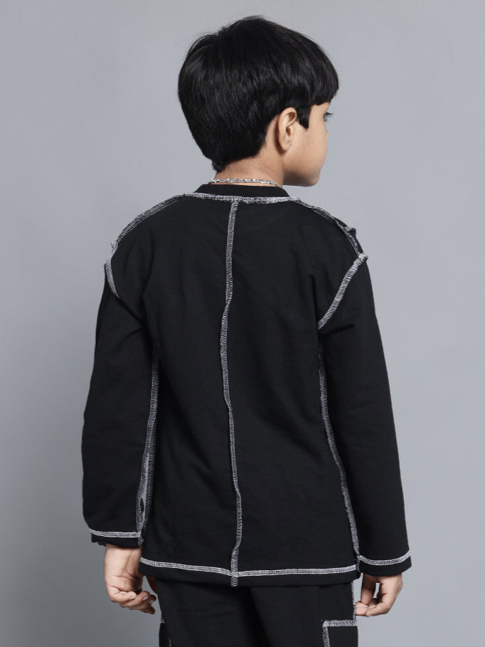 Dynamic Oversized Sweatshirt For Boys & Girls (Black)