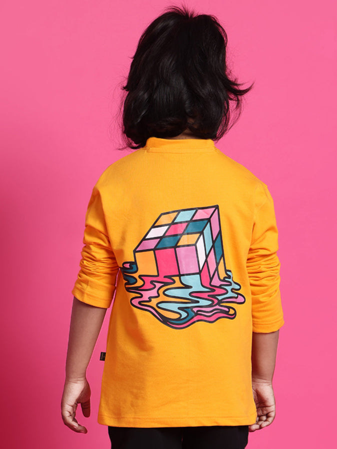 CUBE OVERSIZED SWEATSHIRT BOYS & GIRLS (YELLOW)