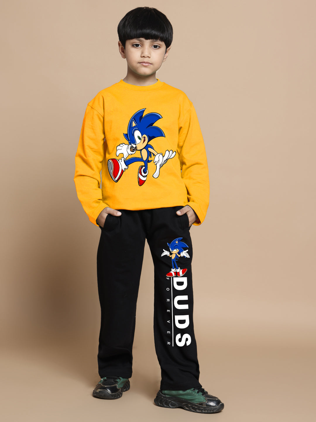 SONIC CO-ORD FOR BOYS & GIRLS (YELLOW-BLACK)