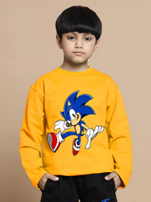 SONIC OVERSIZED SWEATSHIRT BOYS & GIRLS (YELLOW)